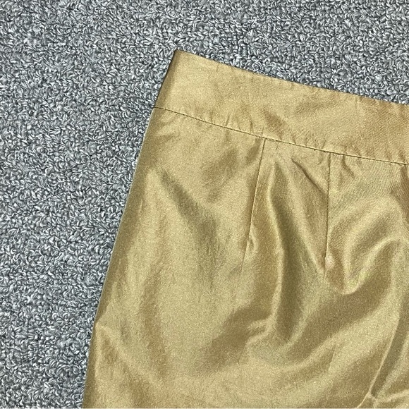 Talbots Petite Pleated Lined Dress Pants Size 12P Beige Split Hem Straight Leg - Picture 11 of 14